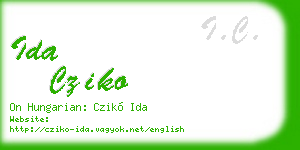 ida cziko business card